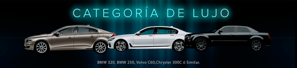 categoria de autos de Lujo para transportacion ejecutiva