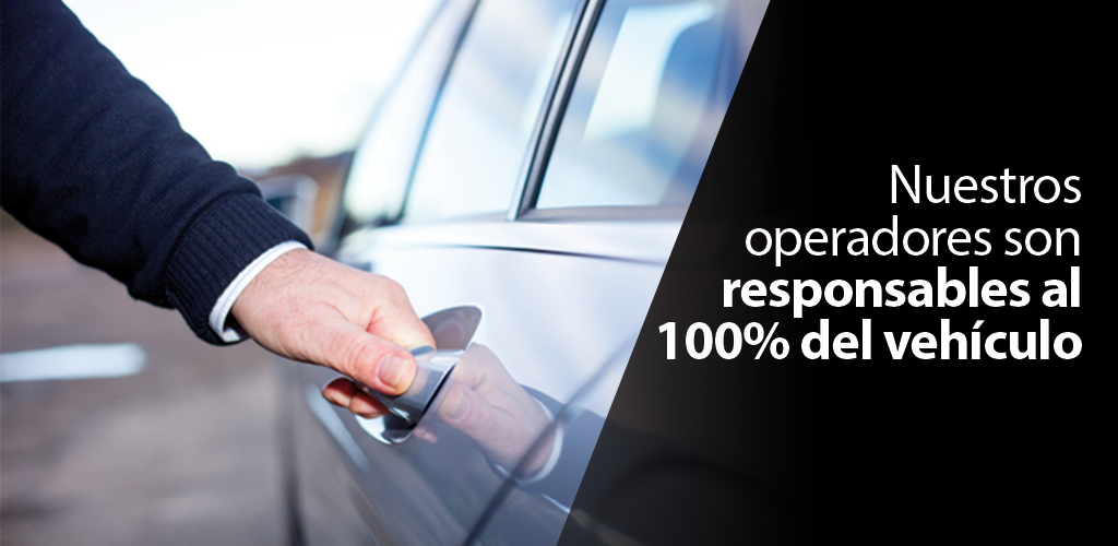 Operadores 100% responsables del auto rentado